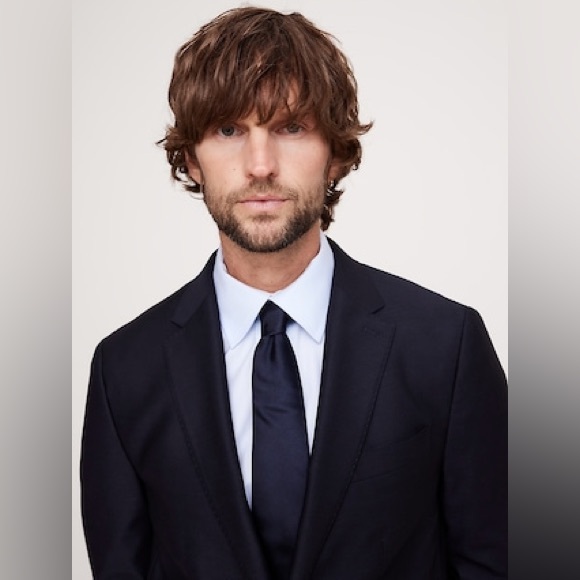 BANANA REPUBLIC SIGNATURE ITALIAN HOPSACK SUIT JACKET - Picture 2 of 14